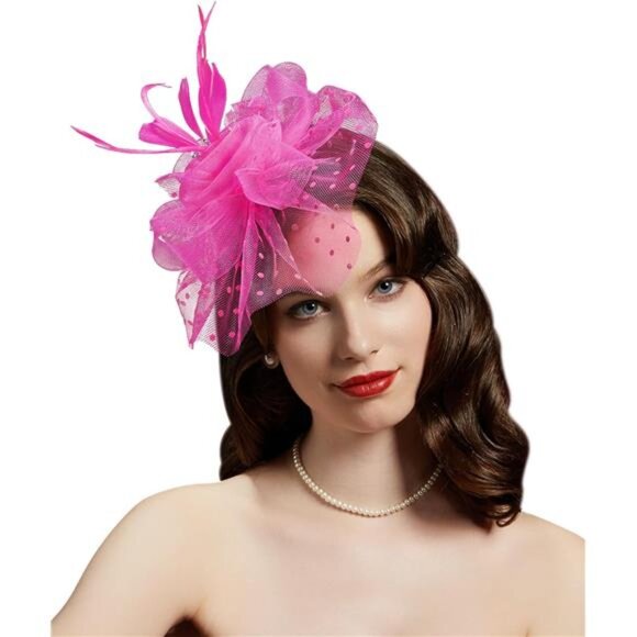 Accessories - Women's Kentucky Derby Fascinators Tea Party Hat B-fushia